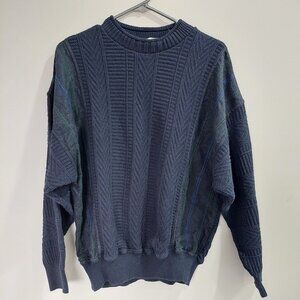 Vintage Sergio Benetti Coogi-style 3D Patterns Knit Sweater Italy 50IT 40US/M